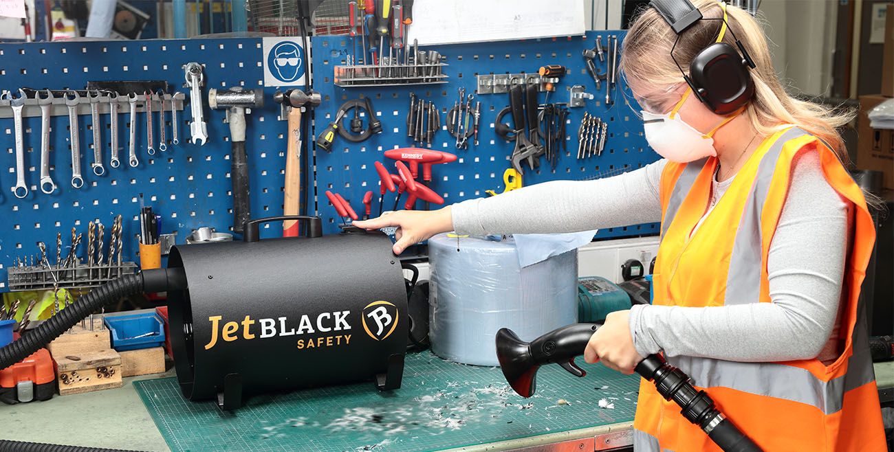 JetBlack Safety system in use for dust removal