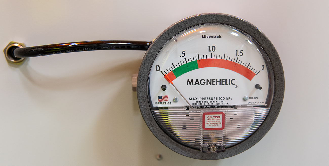 Magnehelic pressure gauge for JetBlack Safety maintenance