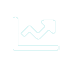 White Icon of Graph with Arrow Going Up & Down