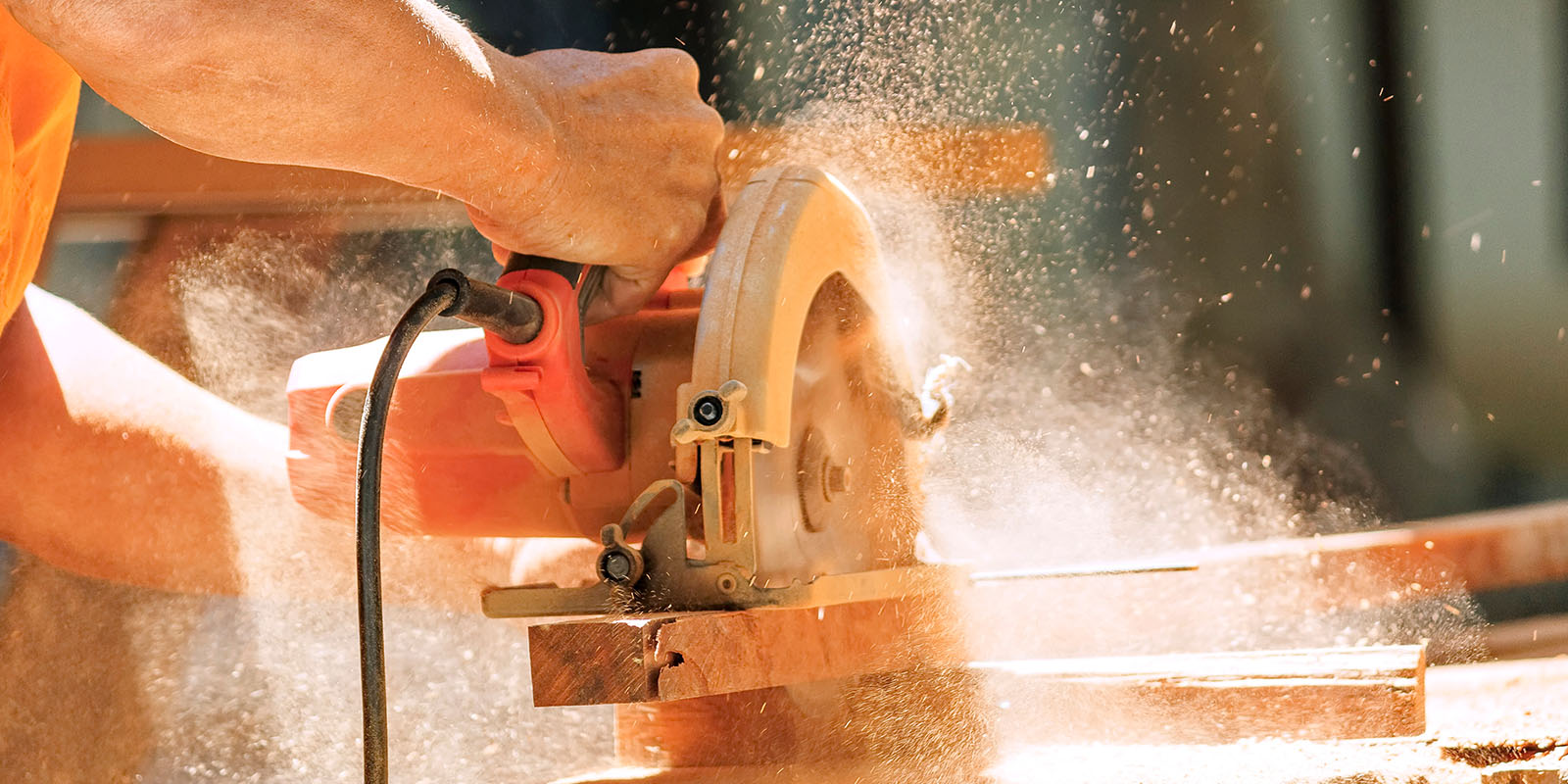 Wood dust in manufacturing facility