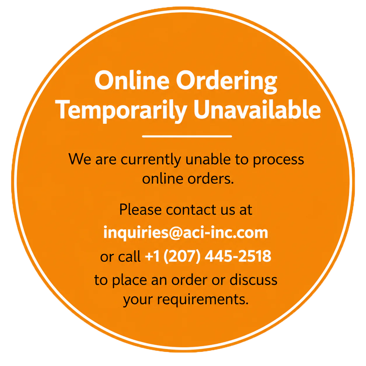 Online shop notice